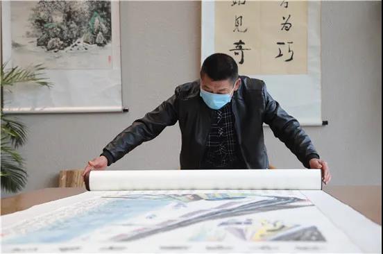 建党100周年画画初一,建党100周年绘画初一 青神县老干部绘百米长卷献礼建党100周年